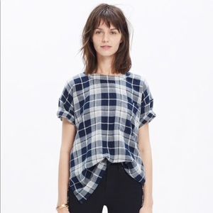 Madewell Oversized Tee in Emporia Plaid